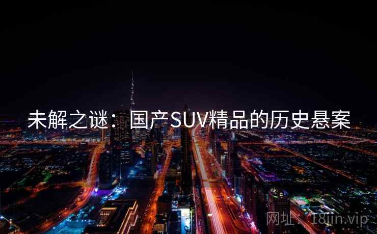 未解之谜:国产SUV精品的历史悬案 第2张 未解之谜:国产SUV精品的历史悬案 第2张